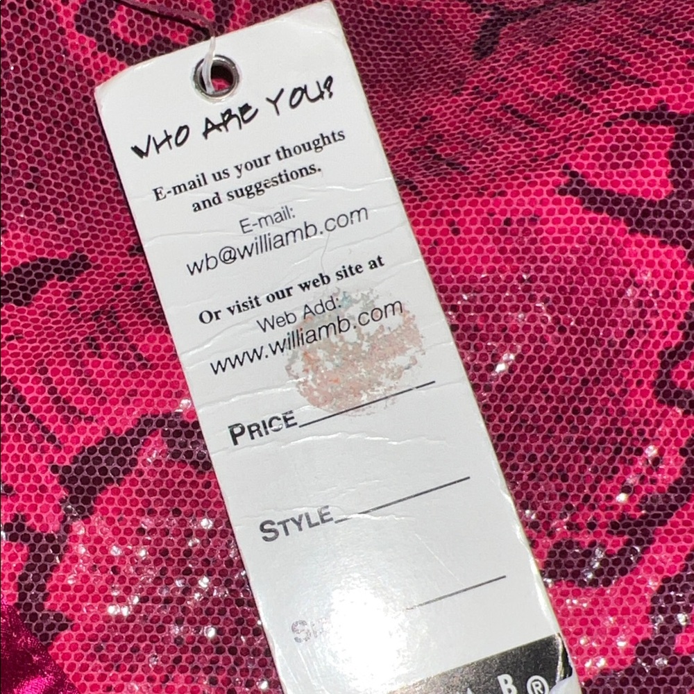 VINTAGE WILLIAM B printed python genuine lamb pencil skirt NWT